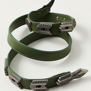 Free People Jungle Collection  Leather Belt with Silver Accents xs/S